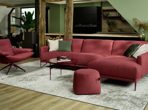 Hocker VANNI Sofa MILLER rot Miller BL290 NEPA 0623 rom1961